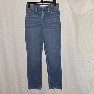 Signature Levi's Mid Rise Slim Jeans W27 L30 4M Distressed Outdoor Western